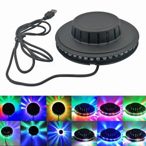 5W USB RGB 파티 라이트 사운드 활성화 회전 디스코 라이트 LED 볼 무대 효과 스트로브 램프 KTV 바 장식 조명, 한개옵션0