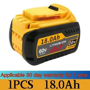 DEWALT FLEXVOLT용 리튬 이온 배터리 DCB200 DCB609 DCB6092 DCB606 최대 9Ah 20V 60V, 09 1Pcs 18.0Ah, 한개옵션1