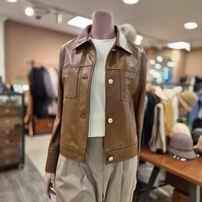 BCBG 양가죽 자켓 점퍼_ B5A2F101 74 [BROWN]