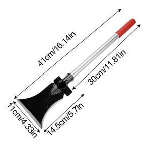 플랫 헤드 잔디 청소 삽 멀티 죽은 껍질 제거제 잡초 심기 원예 도구용 흙손 농장 비료 스페이드, Head handle 30cm