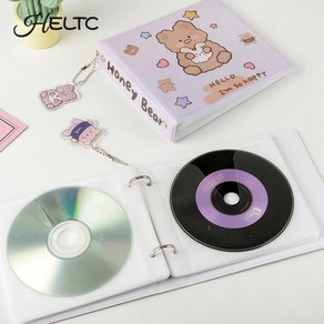 귀여운 케이스 20 CD 집 휴대용 하드 디자인 용량 홀더 곰 정리 바인더 콜렉트북 앨범, 06=06