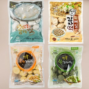 밀원본가 강원도 안흥 감자떡 4종 세트 600g*4봉 (2.4kg), 600g, 4개