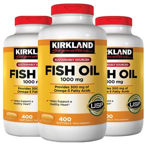 Kikland Signatue 커클랜드 시그니처 피쉬 오일 1000mg 400정 Kikland Signatue Fish Oil, 3개