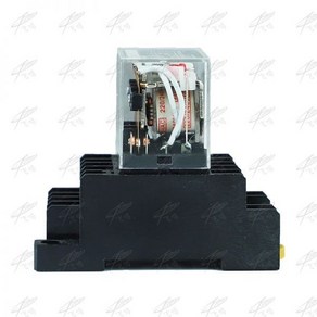 소켓 베이스가 있는 실버 접점 전원 릴레이 코일 LY4NJ HH64P AC 110V 220V DC 12V 24V 14PIN 10A 4PDT LY3NJ HH62P, [04]AC 220V And Base, [01]HH62P-LY2NJ, 1개