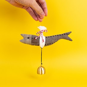 핸드메이드 행운 액막이 명태 북어 [2종 집들이 개업 이전 개업식 사무실 이사 선물 현관 선물세트 소품 인테리어 외국 외국인 한국 관광 기념품 전통 명주실 ], 액막이(대), 종추가O