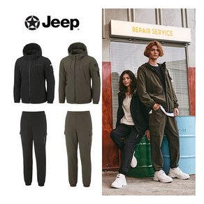 [지프] ● JEEP 남성 23FW 소프트 웜 우븐 셋업 2종 (자켓+팬츠)