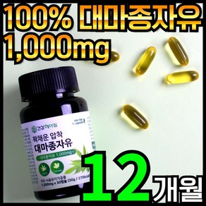 THC검사 식약처 허가 캐나다 대마종자유 캡슐 1000mg 저온 냉 압착 대마씨 대마씨앗 오일 100% 대마씨유 효능 캐나다산 햄프 헴프 씨드 시드 순수 식물성 오메가 3 6 9