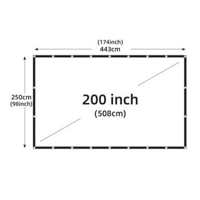 빔프로젝터스크린 MIXITO 접이식 프로젝션 커튼 주름 방지 휴대용 영화 고밀도 16 9 비율 60150 인치, 9) 200 inch