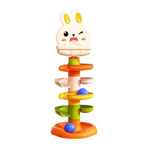 GHSHOP 볼 드롭 및 롤링 타워 장난감 활동 장난감 운동 기술 드롭 및 볼 램프 장난감 아이 베이비 선물, ABS, 5층, 1개