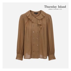 써스데이아일랜드 Thusday Island 프릴 포인트 더블 블라우스(T226MBL136W) 275743