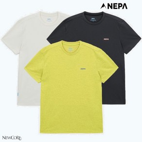 네파_NEPA_24년신상 공용 간절기 메쉬 텍스쳐로 Q-DRY 기능으로 발생하 땀을 빠르게 배출하여 쾌적한 착용감 포레스타 등판 프린트 반팔 라운드 티셔츠_7KE5325