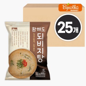 고향식품 옛맛 되비지탕 600g 냉동 대용량 업소용 식당용 콩비지찌개 즉석국, 25개