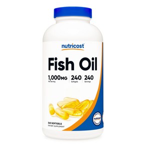 뉴트리코스트 피시 오일 Fish Oil 1000mg 240소프트젤, 240정, 1개