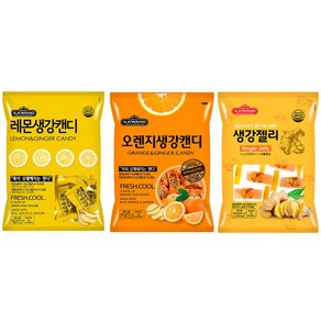 일광제과 레몬생강캔디 250g + 오렌지생강캔디250g + 생강젤리 280g, 1개