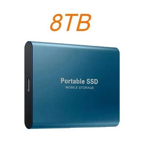 휴대용 고속 외장 하드 드라이브 노트 북 PC 휴대폰 핸드폰 핸드폰용 C 타입 ssd 1TB 2TB SSD, 없음, 13) Blue 8TB