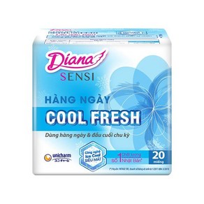 베트남 생리대 (소형) DIANA (COOL FRESH ) 소형 생리대 20P 15.5CM, 3개, 20매입, 소형