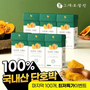 그대로말린 100% 국내산 단호박 분말스틱 건강차 호박차 호박티 추천, 6박스, 42g