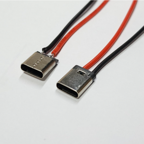 USB 3.1 C타입 PCB 암 리튬 배터리 관통형 충전케이블 커넥터, 1개, 110mm