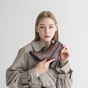 [굽높이 선택]올리 스퀘어 앵클 부츠 스판 삭스