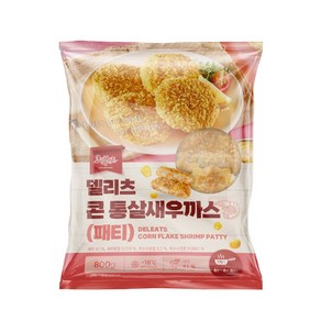 [오늘출발] 델리츠 콘통살새우까스 10개 크런치 새우패티 냉동, 800g, 1개