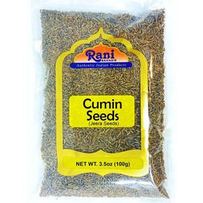 3.5 Ounce (Pack of 1) Whole Seeds (Bag) Rani Cum 3.5온스(1팩) 전체 씨앗(가방) 라니 커민 씨앗 전체(Jeera) 스파이스 3.5