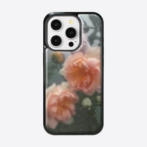 [withsome에폭시]Rain Flowe 에폭시 폰 케이스, iPhone 15, 로즈, 1개