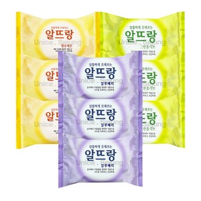 알뜨랑 비누 오리지널 140g 옐로레몬 3개 + 블루베리 3개 + 그린올리브 3개