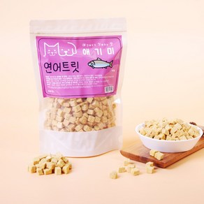 동결 건조 연어 트릿 강아지 고양이 간식 대용량, 1팩, 180g, 연어트릿