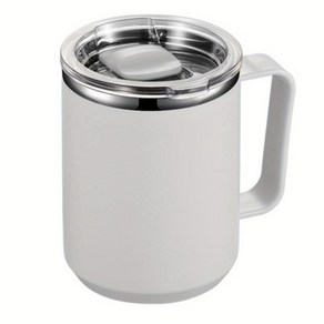 로하스 스텐레스 머그컵400ml (1개) 손잡이 뚜껑 머그컵, 1개, 400ml, 화이트
