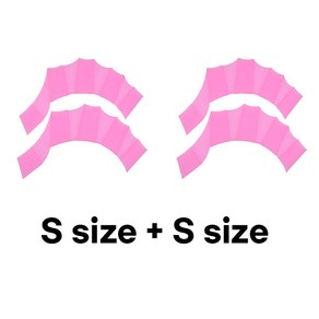 fooi 수영스피드업 실리콘 손 물갈퀴 개구리 물갈퀴 오리발 2쌍 2pcs + 2pcs, 핑크