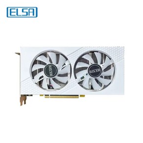 ELSA AMD RX 580 게이밍 그래픽 흰색 GPU 데스크 8GB GDDR5 256 비트