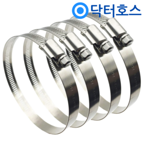 닥터호스 지름 45-64mm 4개 올 스텐 반도 밴드 호스 클램프 조임 호수, 닥터호스 올스텐밴드64(지름45-64) 4개