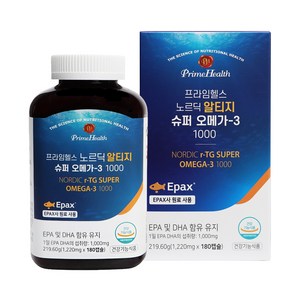 EPAX 노르딕 RTG 슈퍼 오메가3 1000 1 202mg x 180캡슐, 180정, 1개