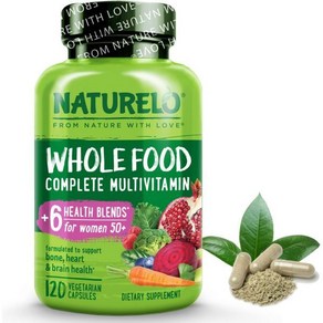 NATURELO Whole Food Multivitamin fo Women 50+ Ion Fee with Vitamins Mineals & Extacts - Supplem, 1개