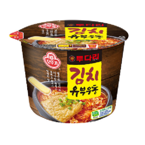 오뚜기 투다리 김치유부우동 컵라면 큰컵 100g