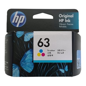 HP 63 63XL F6U64AAF6U63AA F6U62AA F6U61AA 정품잉크, 정품 NO.63 컬러, 1개