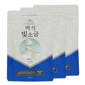 백석빛소금 천일염용융 고급소금 용융소금, 250g, 3개