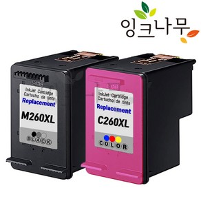 삼성잉크 INK-M260 C260 SL-J2160W SL-J2165W M260XL C260XL 대용량 정품대비2배, (정품대비2배용량) INK-C260XL 컬러, 1개