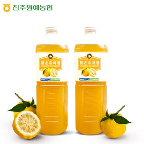 [진주원예농협]맑은 유자청 1000ml x2병, 2개