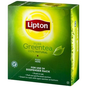 Lipton 립톤 100% 네츄럴 퓨어 그린티 녹차 100티백, 1개, 100개입, 1g