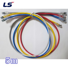 LS전선 LS UTP CAT6 다이렉트 제작 랜케이블 5m, 빨강, 1개