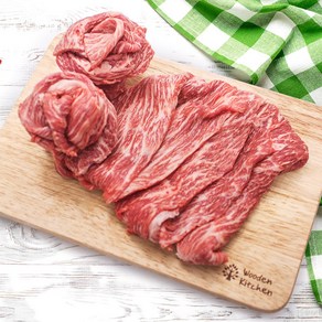 국산 냉장 1등급 불고기용 한우 설깃살 300g, 1+ 등급 냉장 한우 불고기용 설깃살 300g, 2개