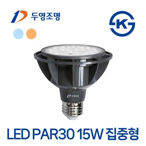 두영 LED PAR30 파30 램프 전구 15W 집중형 주광색, 집중형-주광색[하얀빛], 1개