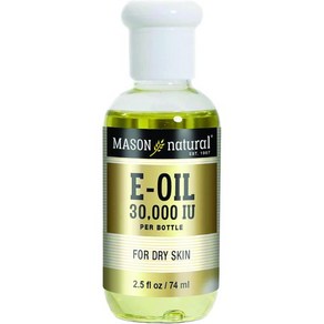 MASON NATURAL Vitamin E Oil 30000 iu Suitable fo Vegetaians Use Topically to Help Moistuize Dull, 1개, 0.074l