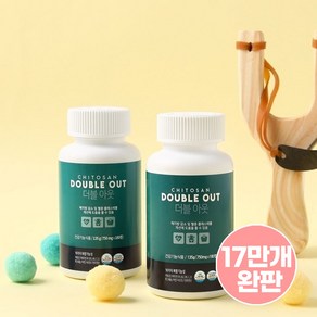 더블아웃 키토산 2통 체지방 감소 다이어트 보조제 키토올리고당, 2개, 180정