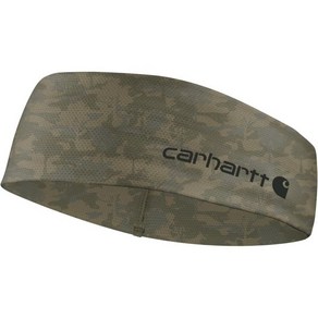 칼하트 포스 기능성 쿨링 헤드밴드 러닝 달리기 운동, One Size, Tee Camo-bunt Olive, 1개