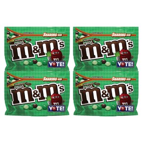 M&Ms 엠앤엠 크런키 민트 초콜릿 220g(8oz)x4 Chocolate Candy Flavo Vote Cunchy Mint Shaing Size, 220g, 4개