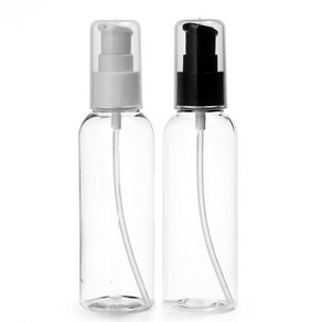 [허브스프레이샵] 플라스틱 고급에센스용기 모음20ml~100ml 화장품공병, 100ml투명용기, 흰색캡, 1개