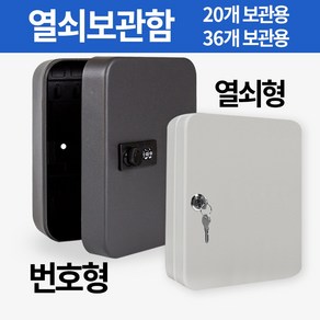 미스터홈 열쇠함 차키 열쇠보관함 자동차 키박스, 2. 20개/화이트/번호형, 1개