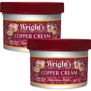 [2개 묶음] Wight's Coppe Ceam 라이트 코퍼 크림 구리 클리너 광택 보호 8oz(227g), 2개